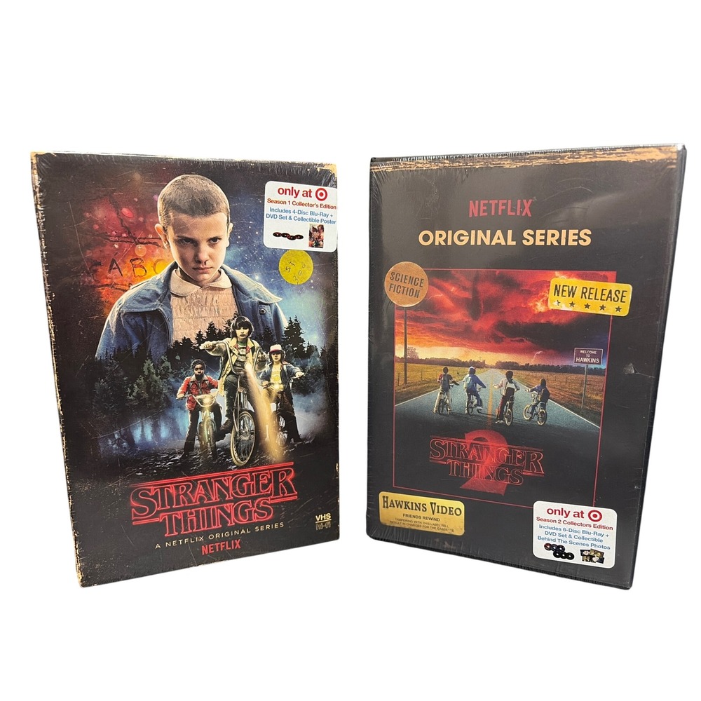 Stranger Things Season 1 & 2 Target Exclusive VHS Style Blu-ray DVD New Sealed